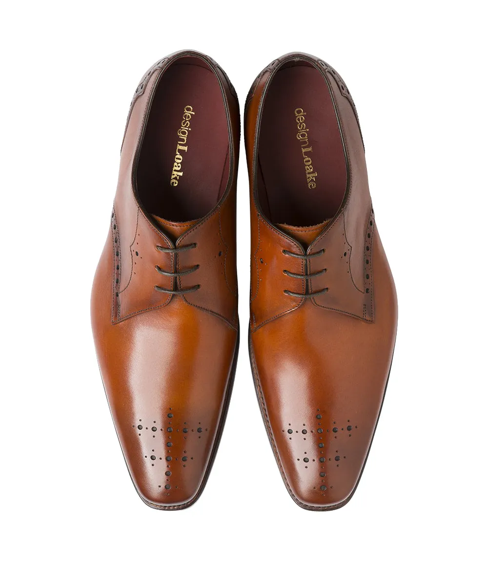 Loake Hannibal Shoes - Chestnut Calf Punched