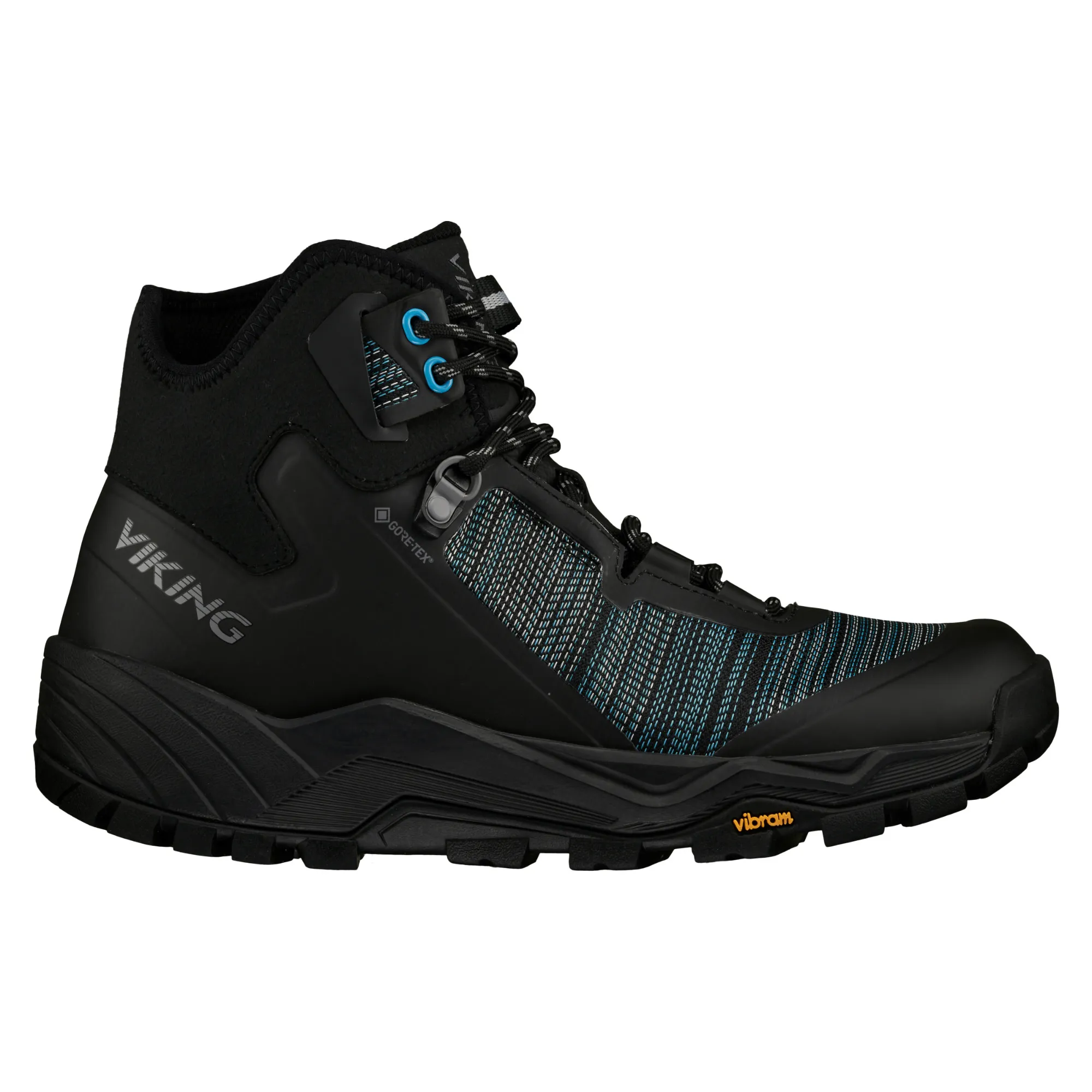 Viking Footwear Unisex Cerra Rolling Mid Gore-Tex Black/Aqua | Buy Viking Footwear Unisex Cerra Rolling Mid Gore-Tex Black/Aqua here | Outnorth